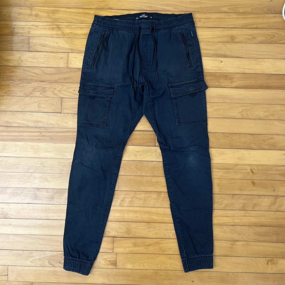 Hollister Mens Stacked Skinny Jogger Dark Grey Advanced Stretch Cargo Pants M